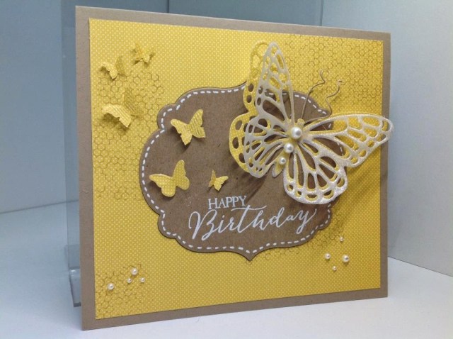 carte printanière avec papilons Stampin'Up!